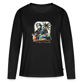 Fan d’Edgar Allan Poe, Littérature classique, - T-shirt manches longues Premium bio Femme - noir - Devant - Julia (174cm)
