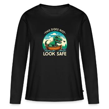Navigation de plaisance Papa Bateau Capitaine Ponton Sailor Croisière - T-shirt manches longues Premium bio Femme - noir - Devant - Julia (174cm)