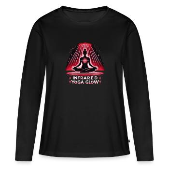 Thérapie par la lumière rouge Thérapie au laser de bas niveau pour - T-shirt manches longues Premium bio Femme - noir - Devant - Julia (174cm)