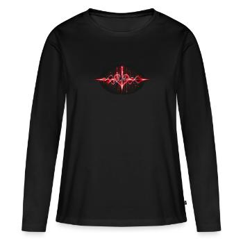 Thérapie par la lumière rouge Thérapie au laser de faible intensité pour le - T-shirt manches longues Premium bio Femme - noir - Devant - Julia (174cm)