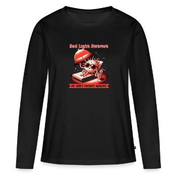 Thérapie par la lumière rouge Thérapie au laser de faible intensité pour le - T-shirt manches longues Premium bio Femme - noir - Devant - Julia (174cm)