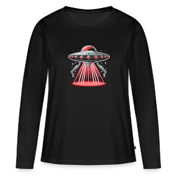Thérapie par la lumière rouge Thérapie au laser de faible intensité pour le - T-shirt manches longues Premium bio Femme - noir - Devant - Julia (174cm)