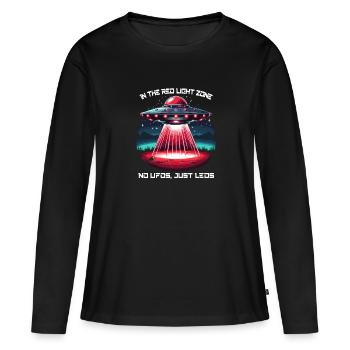 Thérapie par la lumière rouge Thérapie au laser de faible intensité pour le - T-shirt manches longues Premium bio Femme - noir - Devant - Julia (174cm)