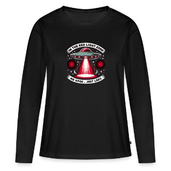 Thérapie par la lumière rouge Thérapie au laser de faible intensité pour le - T-shirt manches longues Premium bio Femme - noir - Devant - Julia (174cm)