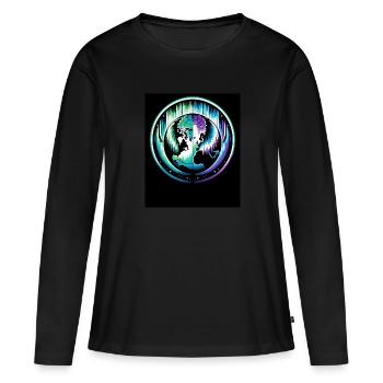 Aurora Aurora Tracker Alaska Wilderness - T-shirt manches longues Premium bio Femme - noir - Devant - Julia (174cm)