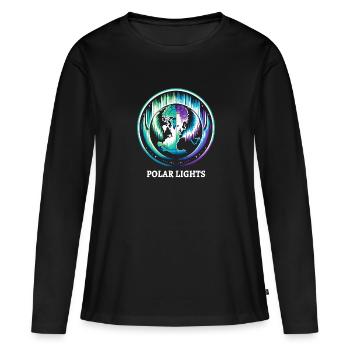 Aurora Aurora Tracker Alaska Wilderness - T-shirt manches longues Premium bio Femme - noir - Devant - Julia (174cm)