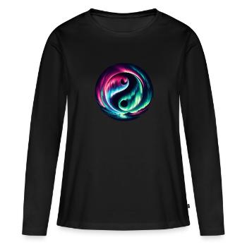 Aurora Aurora Tracker Alaska Wilderness - T-shirt manches longues Premium bio Femme - noir - Devant - Julia (174cm)