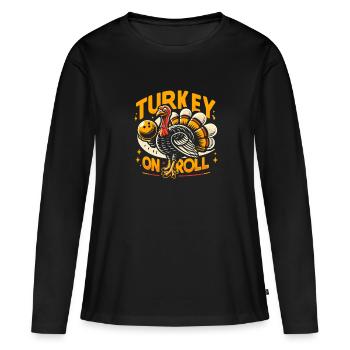 Drôle de bowling équipe bowler grève bowling club - T-shirt manches longues Premium bio Femme - noir - Devant - Julia (174cm)