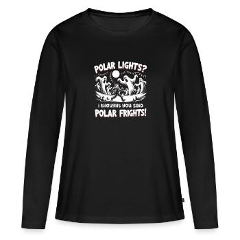 Aurora Aurora Tracker Alaska Wilderness - T-shirt manches longues Premium bio Femme - noir - Devant - Julia (174cm)