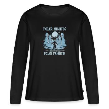 Aurora Aurora Tracker Alaska Wilderness - T-shirt manches longues Premium bio Femme - noir - Devant - Julia (174cm)