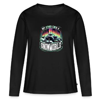 Aurora Aurora Tracker Alaska Wilderness - T-shirt manches longues Premium bio Femme - noir - Devant - Julia (174cm)