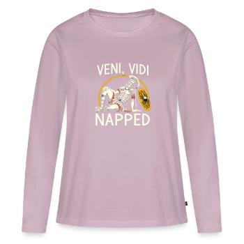 Jules César Histoire romaine Empire romain - T-shirt manches longues Premium bio Femme - rose poudré - Devant - Julia (174cm)