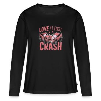 Derby de démonstration Derby de démolition Derby de démolition - T-shirt manches longues Premium bio Femme - noir - Devant - Julia (174cm)