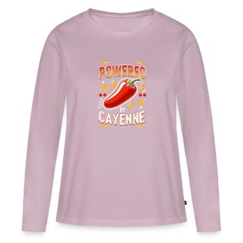Amateur de cuisine épicée, chef des Chili Peppers - T-shirt manches longues Premium bio Femme - rose poudré - Devant - Julia (174cm)