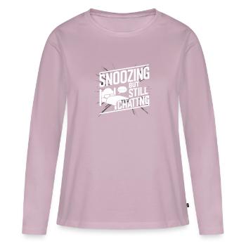 Speaking in Sleep, Somniloquy, Speaking in Sleep - Women's Premium Organic Long Sleeve Shirt - dusky pink - Front - Julia (174cm)