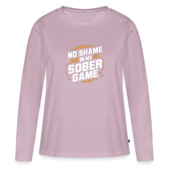 Genesung Nach Alkoholabhängigkeit Nüchternheit Aa - Frauen Premium Bio Langarmshirt - Altrosa - Vorne - Julia (174cm)