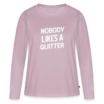 Genesung Nach Alkoholabhängigkeit Nüchternheit Aa - Frauen Premium Bio Langarmshirt - Altrosa - Vorne - Julia (174cm)