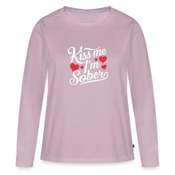 Genesung Nach Alkoholabhängigkeit Nüchternheit Aa - Frauen Premium Bio Langarmshirt - Altrosa - Vorne - Julia (174cm)