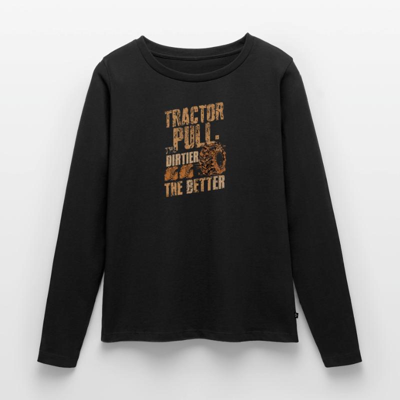 Tractor Pulling Tractor Pulling Tractor Power Farm Frauen Premium Bio Langarmshirt