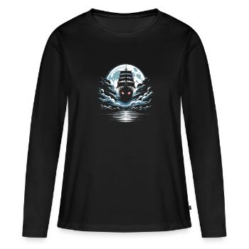 Disparitions mystérieuses dans le triangle des Bermudes - T-shirt manches longues Premium bio Femme - noir - Devant - Julia (174cm)