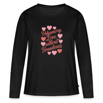 Polyamoröse Gemeinschaft Polyamorous Parenting - Frauen Premium Bio Langarmshirt - Schwarz - Vorne - Julia (174cm)