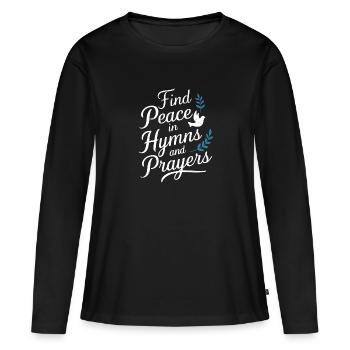 Musique chorale Chant religieux Musique confessionnelle - T-shirt manches longues Premium bio Femme - noir - Devant - Julia (174cm)