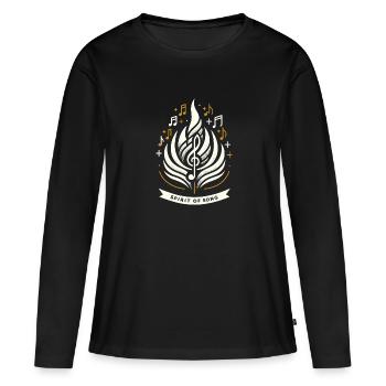 Musique chorale Chant religieux Musique confessionnelle - T-shirt manches longues Premium bio Femme - noir - Devant - Julia (174cm)