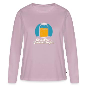 Benefits of Kombucha for Brewer Maker Tea Lover - Women's Premium Organic Long Sleeve Shirt - dusky pink - Front - Julia (174cm)