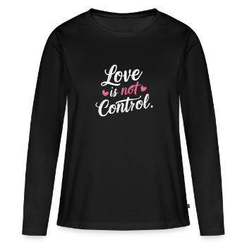 Raising awareness of domestic violence - Women's Premium Organic Long Sleeve Shirt - black - Front - Julia (174cm)