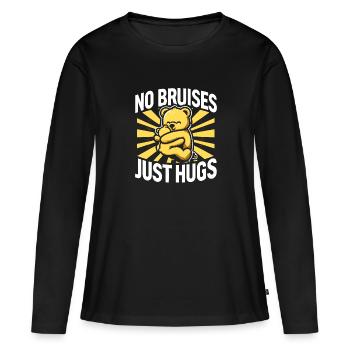 Raising awareness of domestic violence - Women's Premium Organic Long Sleeve Shirt - black - Front - Julia (174cm)