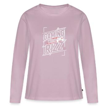 Rizzler Culture Gaming Life Rizzler Quotes - Frauen Premium Bio Langarmshirt - Altrosa - Vorne - Julia (174cm)