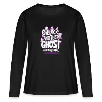 Appât fantôme Halloween Parapsychologie Paranormal - T-shirt manches longues Premium bio Femme - noir - Devant - Julia (174cm)
