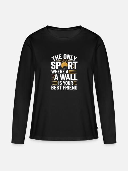 Squash Leidenschaft Squash Sport Für Squash - Frauen Premium Bio Langarmshirt - Schwarz