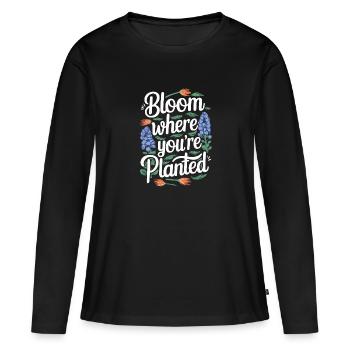 Texas Wildflowers Season Fields Flowers Texas - Women's Premium Organic Long Sleeve Shirt - black - Front - Julia (174cm)
