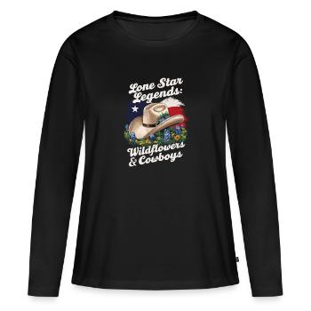Texas Wildflowers Season Fields Flowers Texas - Women's Premium Organic Long Sleeve Shirt - black - Front - Julia (174cm)