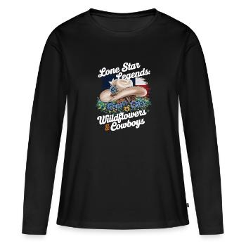 Texas Wildflowers Season Fields Flowers Texas - Women's Premium Organic Long Sleeve Shirt - black - Front - Julia (174cm)