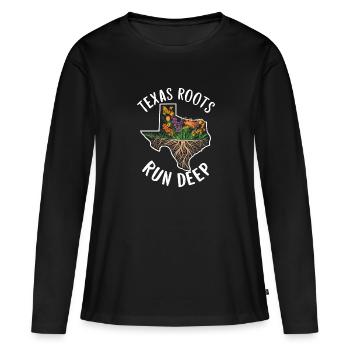 Texas Wildflowers Season Fields Flowers Texas - Women's Premium Organic Long Sleeve Shirt - black - Front - Julia (174cm)