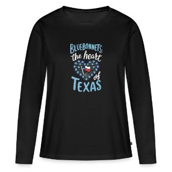 Texas Wildflowers Season Fields Flowers Texas - Women's Premium Organic Long Sleeve Shirt - black - Front - Julia (174cm)