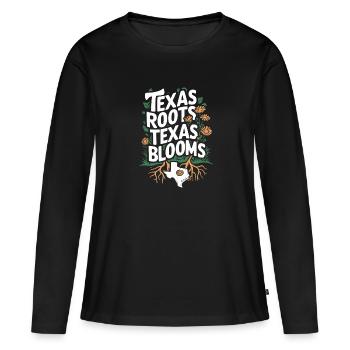 Texas Wildflowers Season Fields Flowers Texas - Women's Premium Organic Long Sleeve Shirt - black - Front - Julia (174cm)