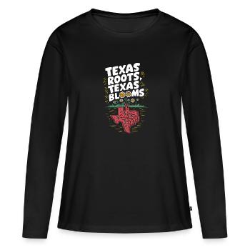 Texas Wildflowers Season Fields Flowers Texas - Women's Premium Organic Long Sleeve Shirt - black - Front - Julia (174cm)