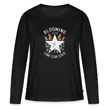 Texas Wildflowers Season Fields Flowers Texas - Women's Premium Organic Long Sleeve Shirt - black - Front - Julia (174cm)