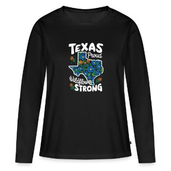 Texas Wildflowers Season Fields Flowers Texas - Women's Premium Organic Long Sleeve Shirt - black - Front - Julia (174cm)