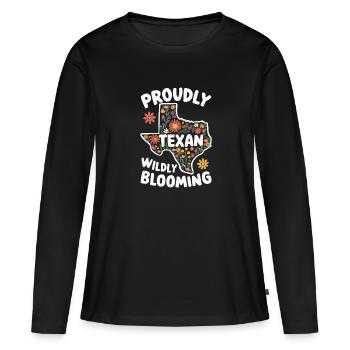 Texas Wildflowers Season Fields Flowers Texas - Women's Premium Organic Long Sleeve Shirt - black - Front - Julia (174cm)