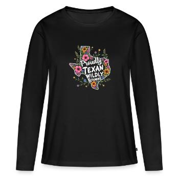 Texas Wildflowers Season Fields Flowers Texas - Women's Premium Organic Long Sleeve Shirt - black - Front - Julia (174cm)