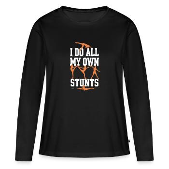 Cheerleading und Stunt Team Training für Spirit - Frauen Premium Bio Langarmshirt - Schwarz - Vorne - Julia (174cm)