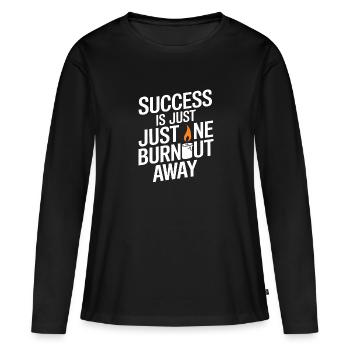 Leadership et gestion orientés vers le progrès pour - T-shirt manches longues Premium bio Femme - noir - Devant - Julia (174cm)