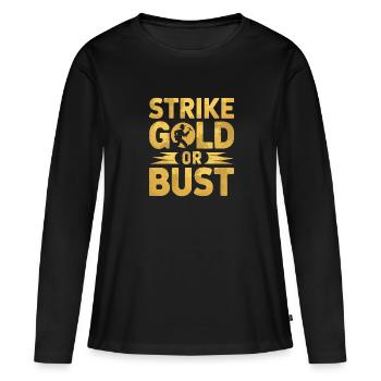 Ruée vers l’or Aventure Prospecteur d’or Chasse au trésor - T-shirt manches longues Premium bio Femme - noir - Devant - Julia (174cm)