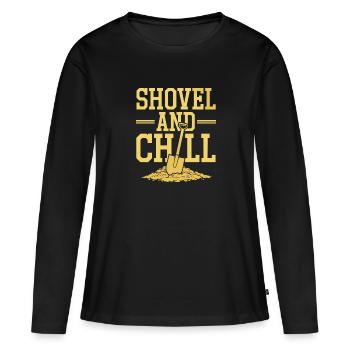 Ruée vers l’or Aventure Prospecteur d’or Chasse au trésor - T-shirt manches longues Premium bio Femme - noir - Devant - Julia (174cm)