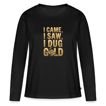 Ruée vers l’or Aventure Prospecteur d’or Chasse au trésor - T-shirt manches longues Premium bio Femme - noir - Devant - Julia (174cm)