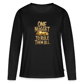Ruée vers l’or Aventure Prospecteur d’or Chasse au trésor - T-shirt manches longues Premium bio Femme - noir - Devant - Julia (174cm)